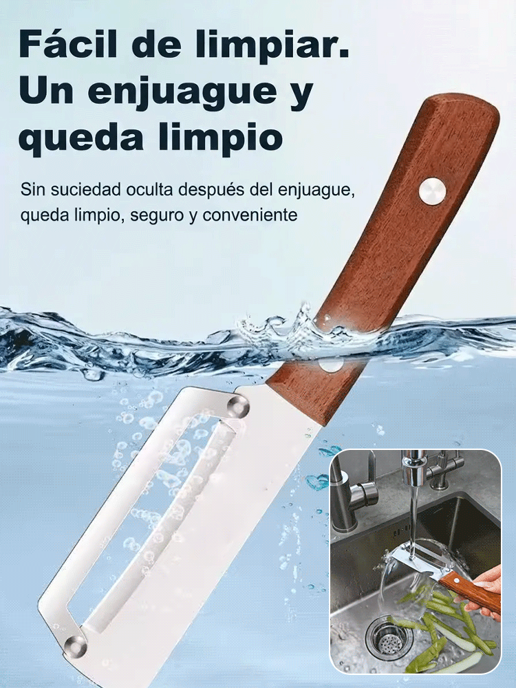 Pelador multifuncional de acero inoxidable grande