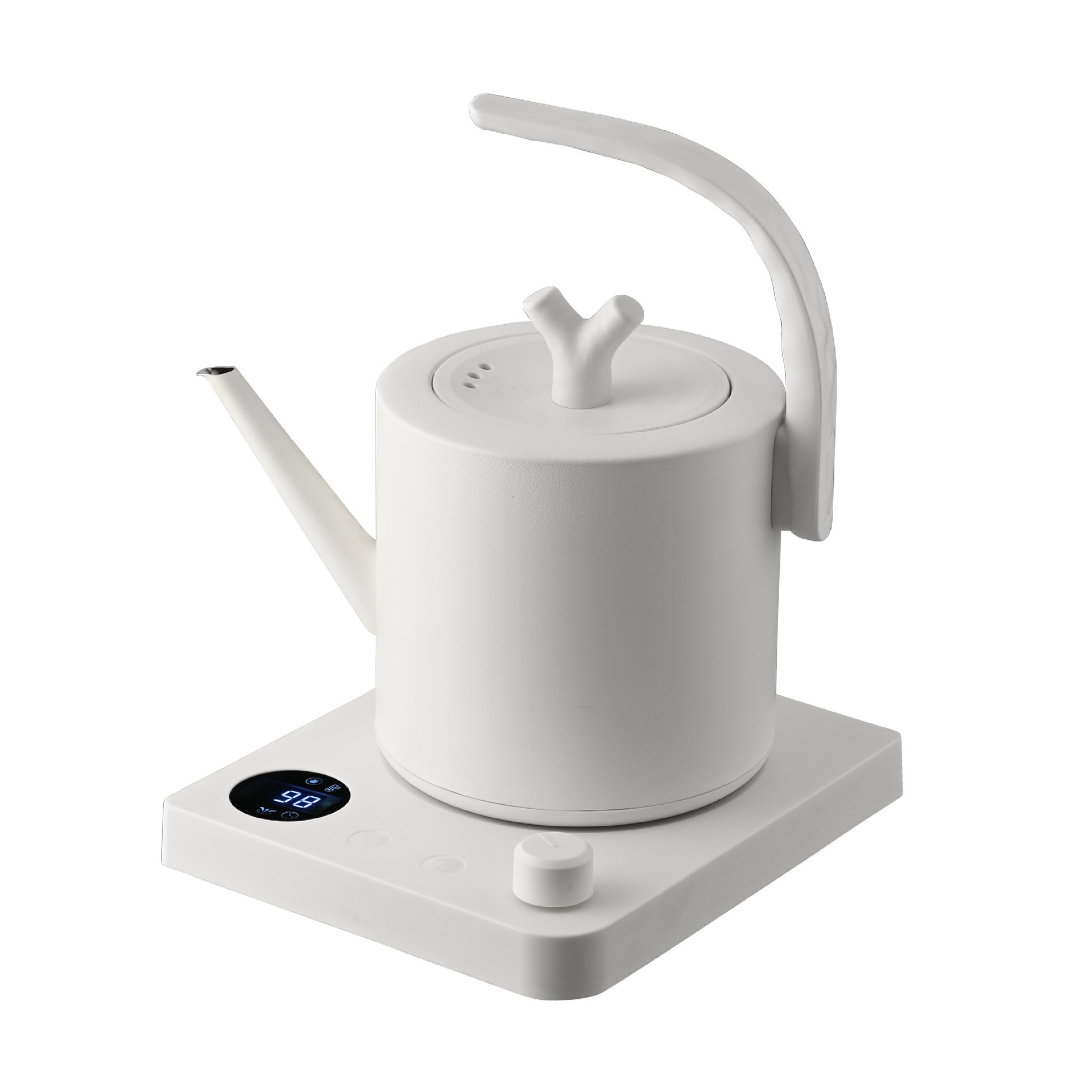 Die thermoskanne, der kaffeekessel, der edelstahlbrenner