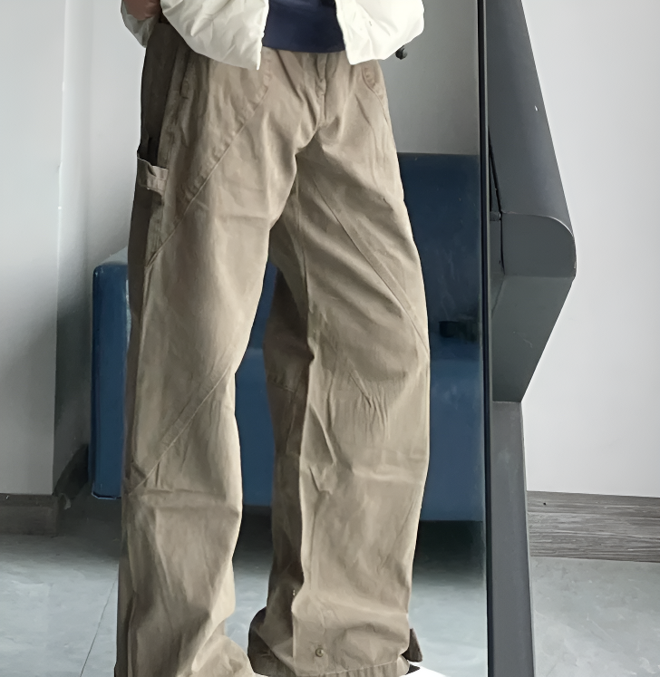 Men's straight pants khaki overalls men's pants men's style