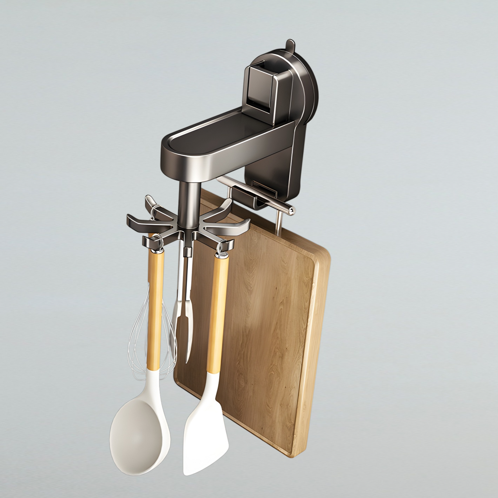 キッチンツールフック 吸盤 【360°回転可能のフック】 キッチンラック 台所ラック ABS製 強力吸着 キッチンツール収納 キッチン収納 軽量 防水防錆 壁掛け 傷つけない キッチン/バスルーム/リ