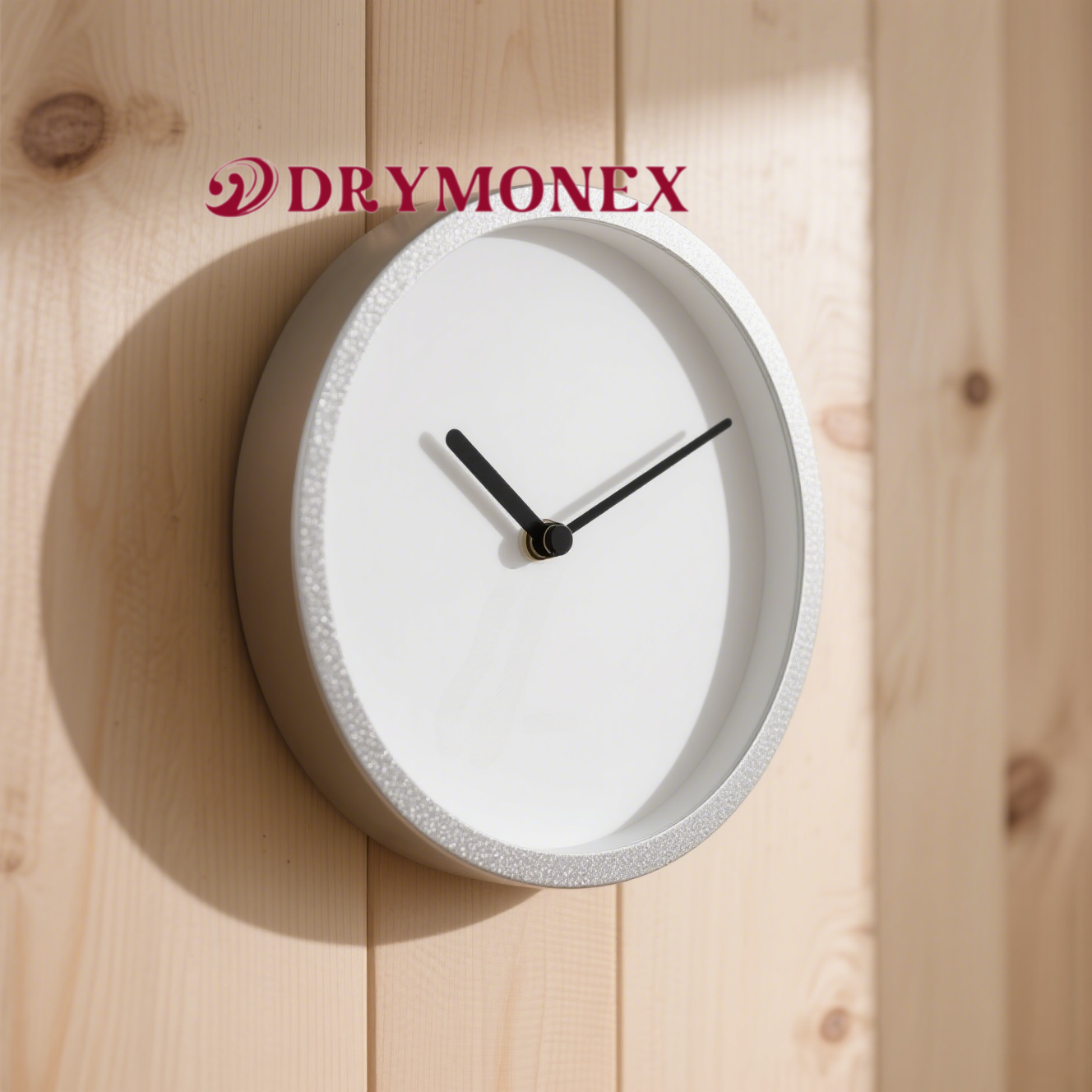 数字のないモダンでシンプルな白い壁掛け時計