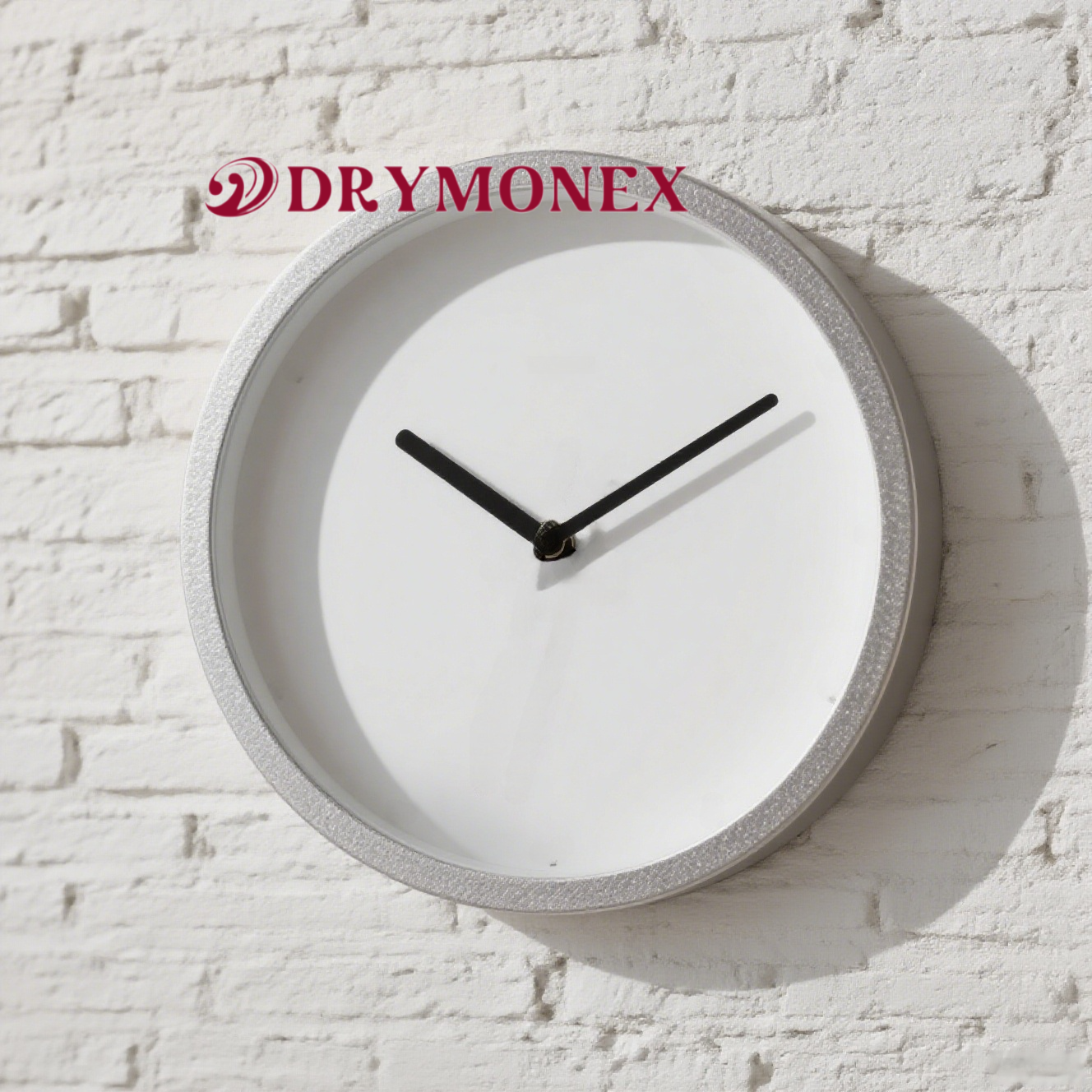数字のないモダンでシンプルな白い壁掛け時計