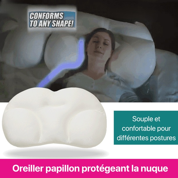Coussin papillon protégeant la nuque