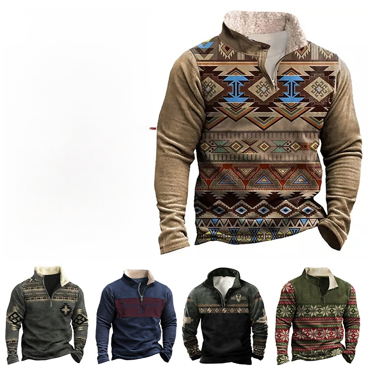 가을 겨울 신상 남성 하이넥 지퍼 폴로 셔츠