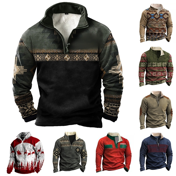 가을 겨울 신상 남성 하이넥 지퍼 폴로 셔츠