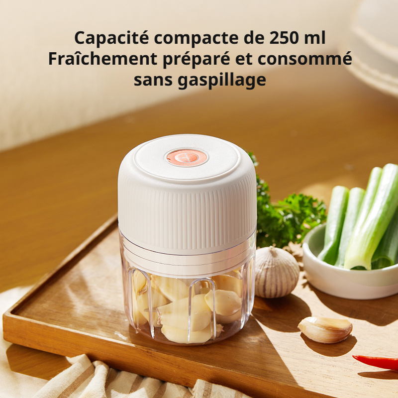 Machine à ail multifonction Contrôle sans fil Vitesse constante Capacité de 250 ml