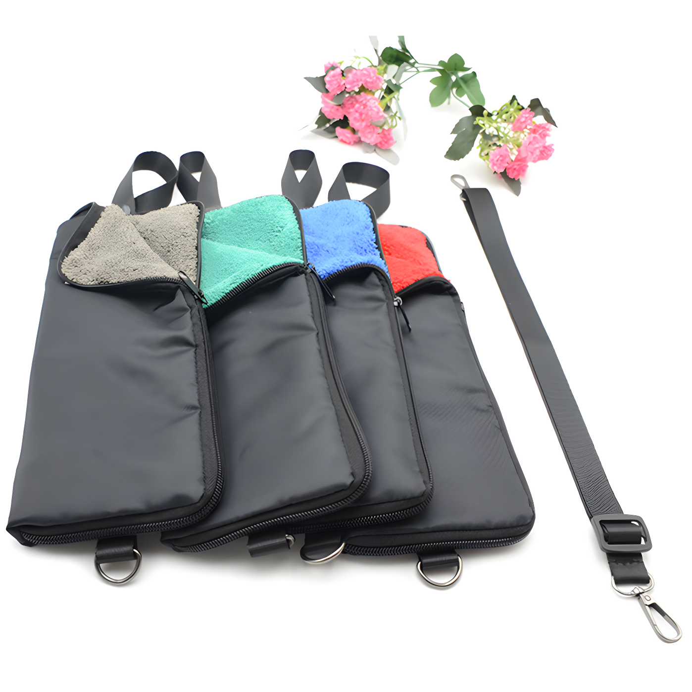 Absorbent umbrella bag keeps your belongings dry