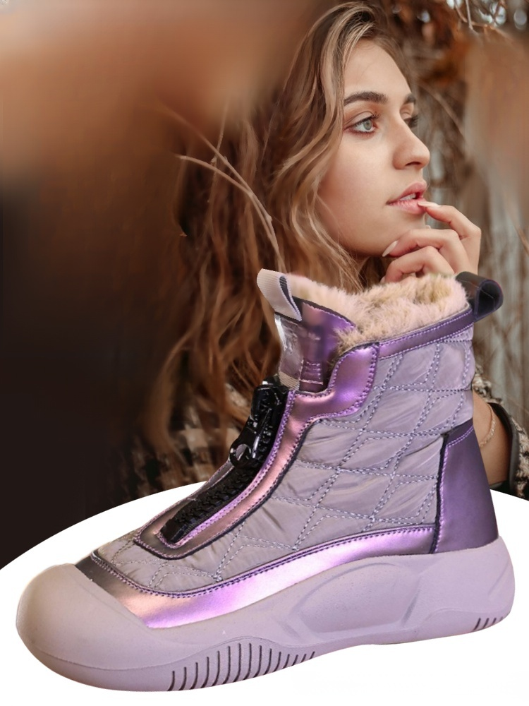 Chaussures en coton, chaudes et imperméables, rembourrées