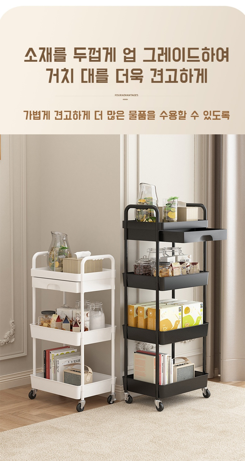 튼튼한 구조의 바닥 선반