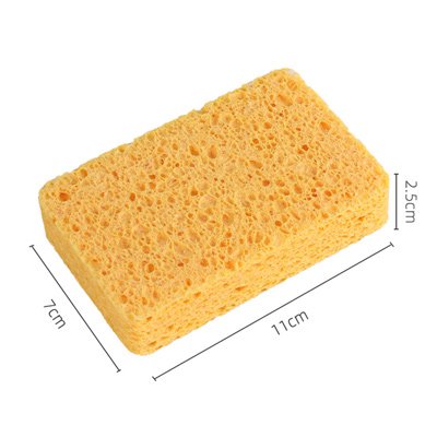 セルローススポンジ  吸水性が高い　洗浄力が高い　色落ちがしない　繊維くずが落ちない　油汚れを除去