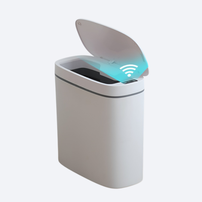 Intelligent covered garbage bin with seam