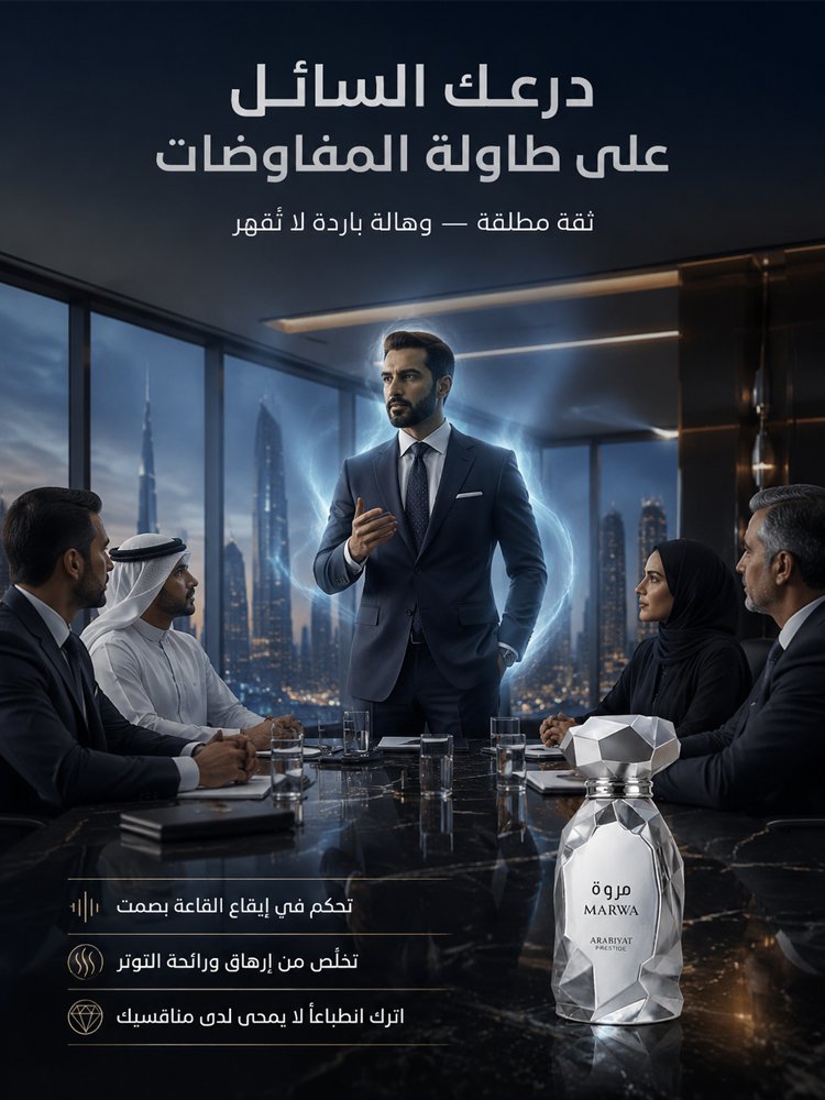 عطر رجالي فاخر راق برائحة خشبية جذابة وتدوم طويلا