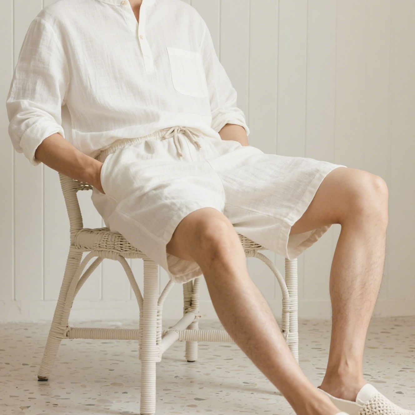 クールで通気性の良い速乾性コットンカジュアルショーツ