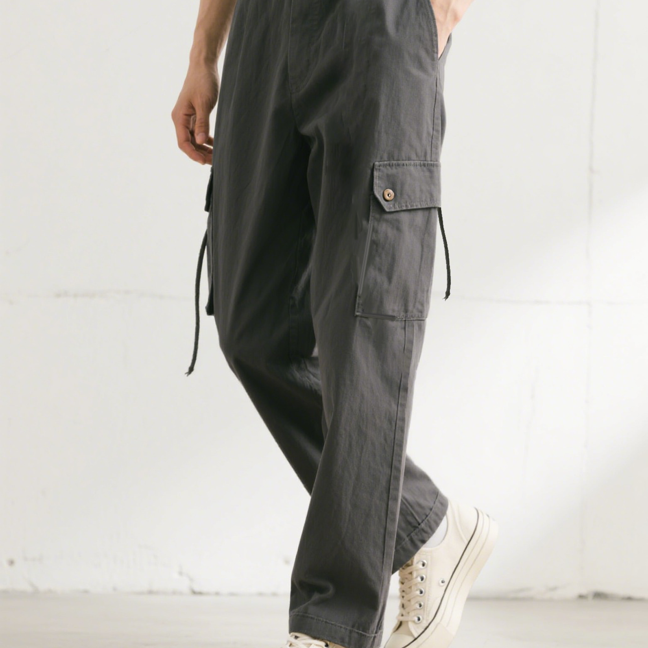 耐摩耗性素材を使用した作業着のディテール