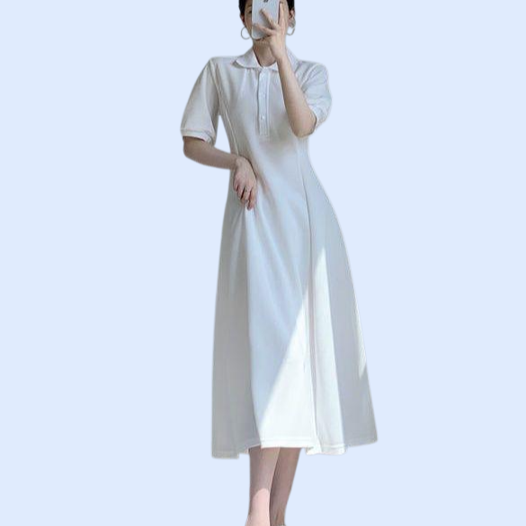 여름 신상 허리 슬림 반팔 원피스