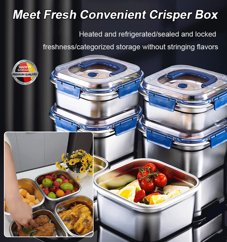 Thickened Stainless Steel Sealed Crisper Box