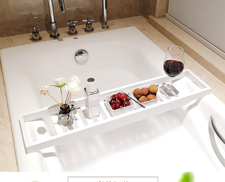 친환경 대나무 욕조 선반