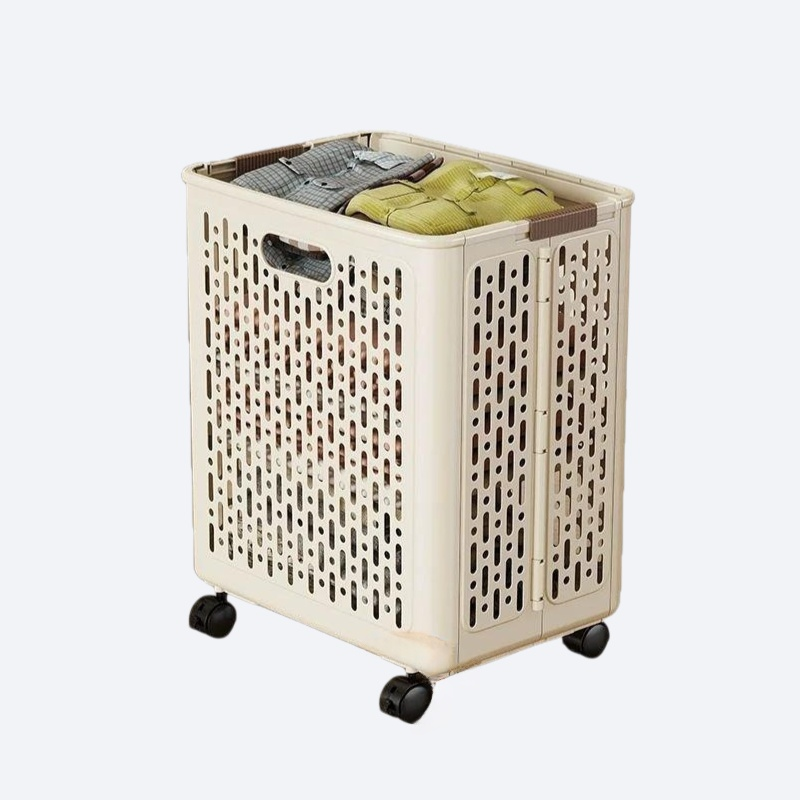 Foldable dirty clothes storage basket