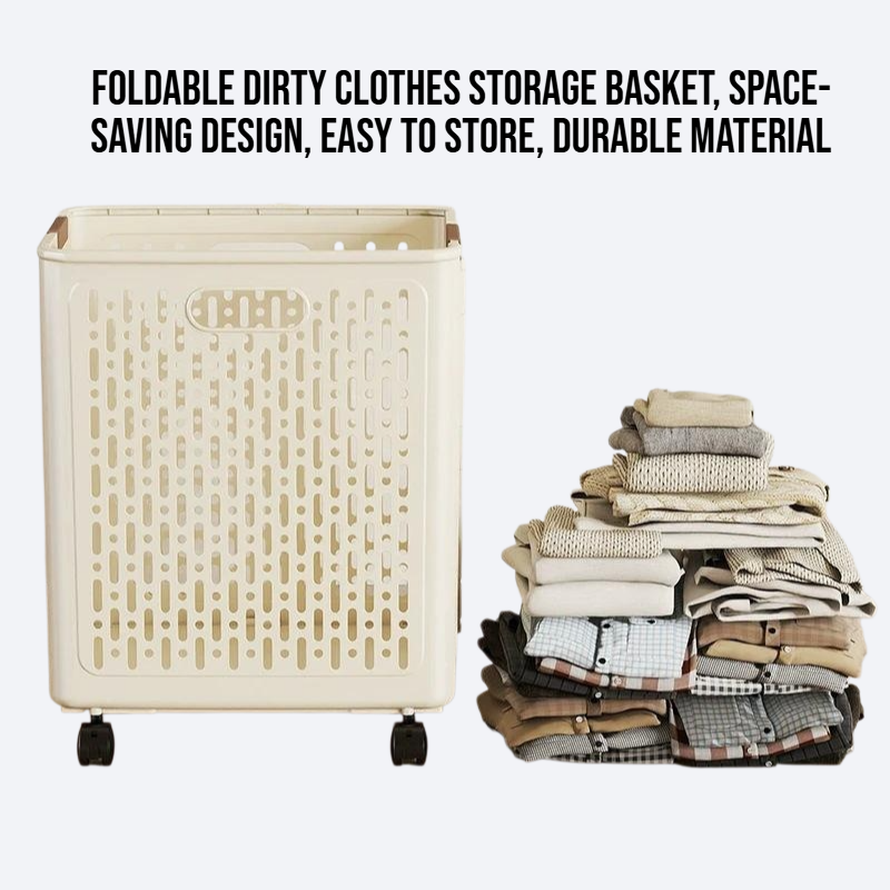 Foldable dirty clothes storage basket