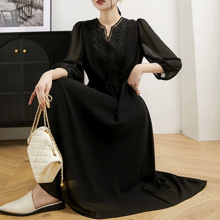 빅토리아자수실크원피스