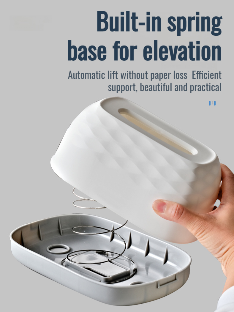Lift the paper box Multifunctional water ripple desktop wallmounted tissue box Spring paper box