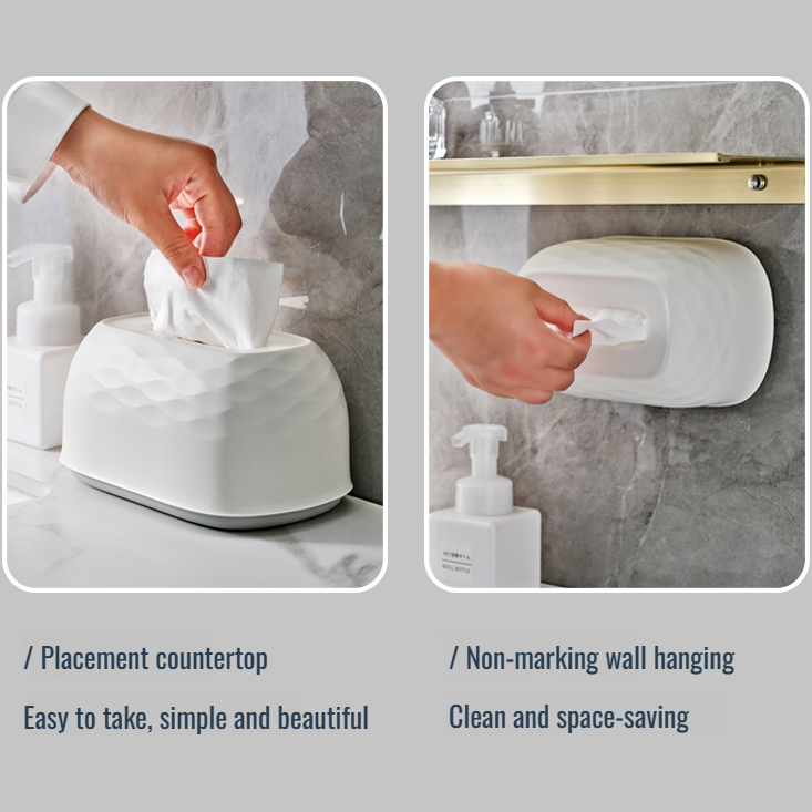 Lift the paper box Multifunctional water ripple desktop wallmounted tissue box Spring paper box