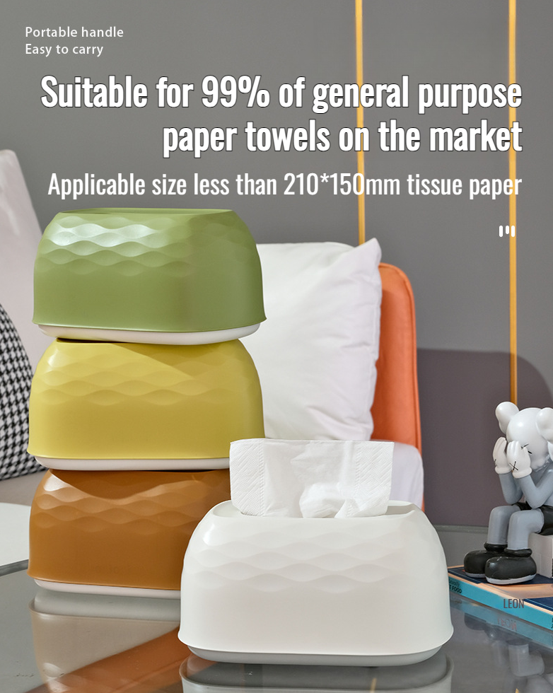 Lift the paper box Multifunctional water ripple desktop wallmounted tissue box Spring paper box