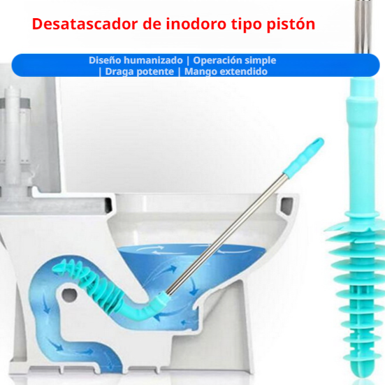 Desatascador de inodoro tipo émbolo