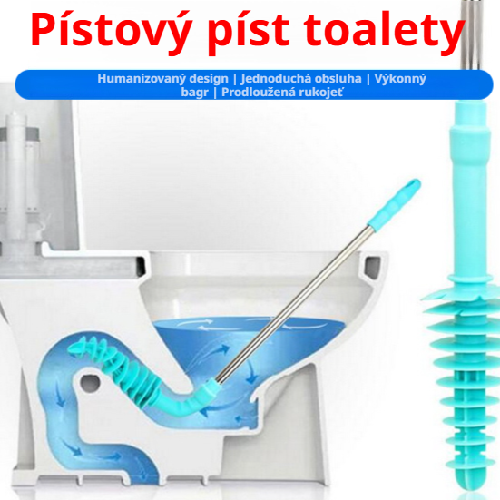 Pístový čistič toalety