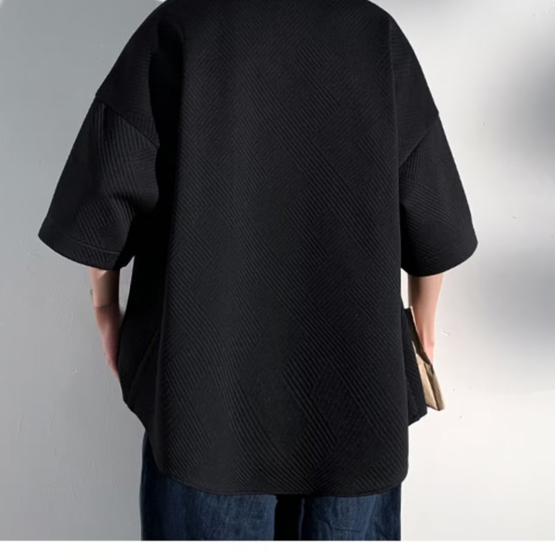 ワッフル半袖 大きいサイズの紳士服 レジャー 大きいサイズ ファッション 普段着