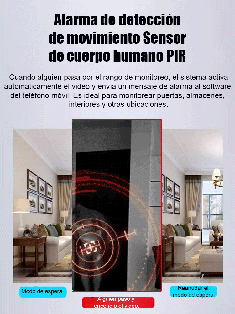 【Larga duración de batería】Cámara sin cables