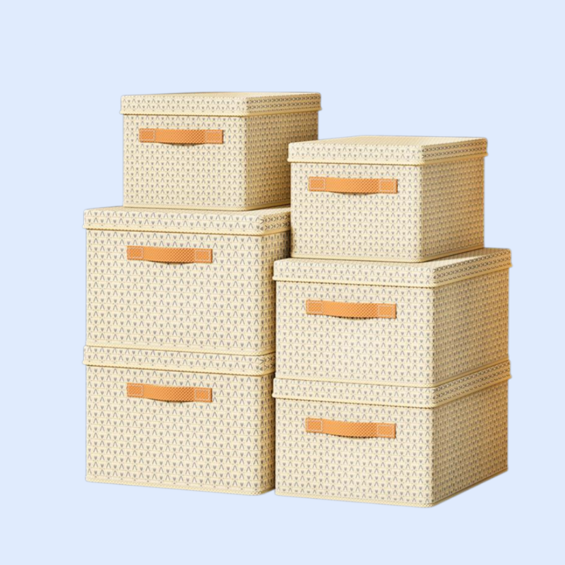 衣類・布団収納ボックス 厚手ハードボード 折りたたみ式 家庭用・寮用便利グッズ