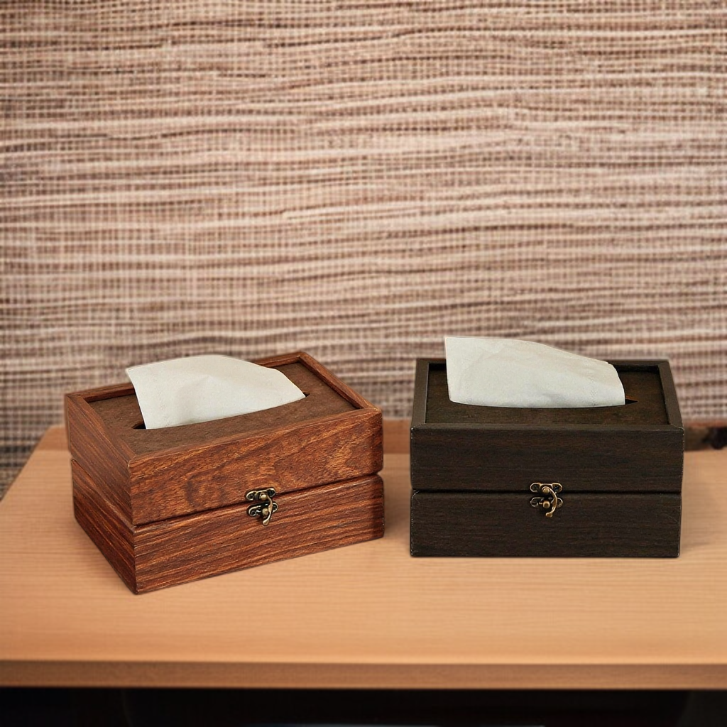 Holzpapierbox im Wohnzimmer