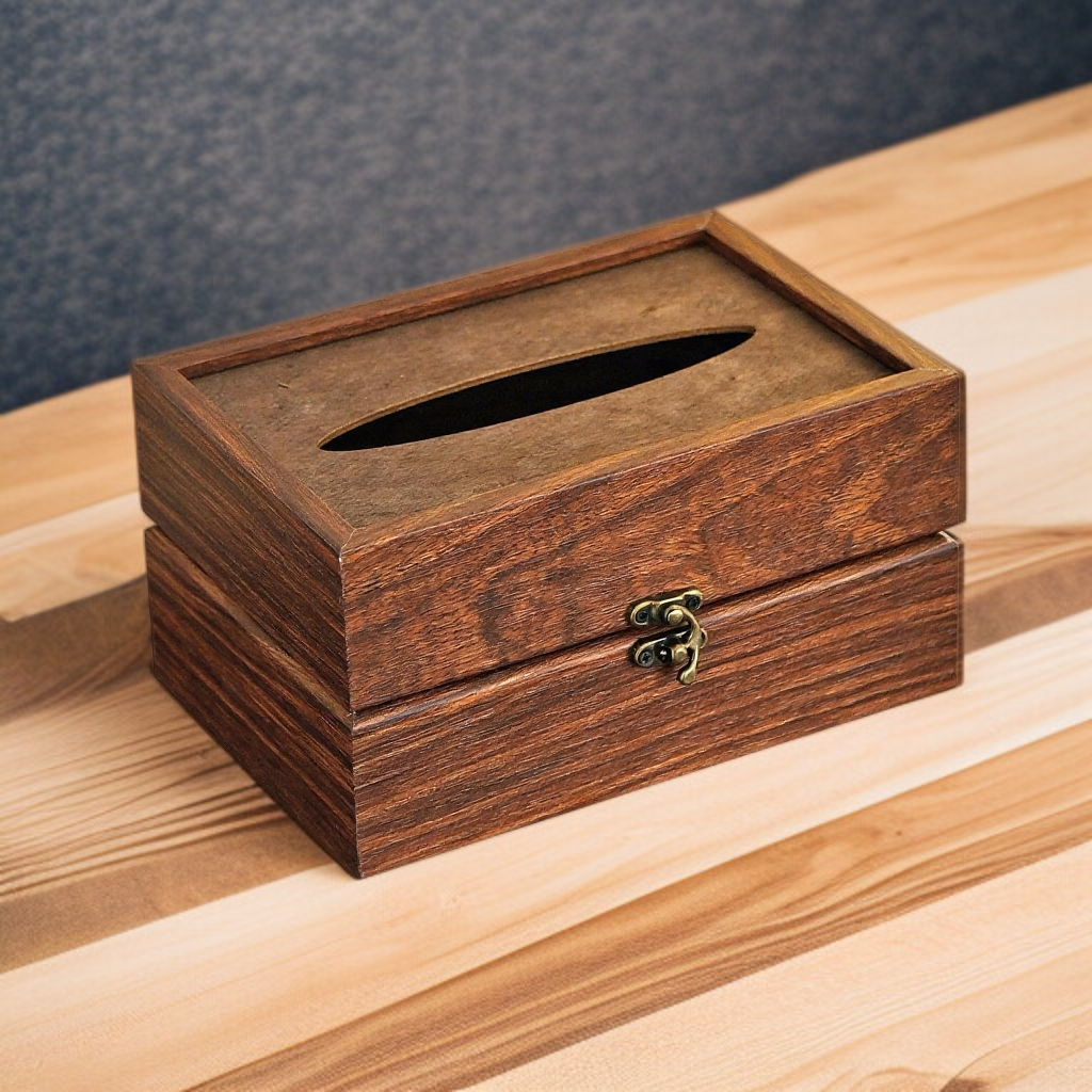 Holzpapierbox im Wohnzimmer