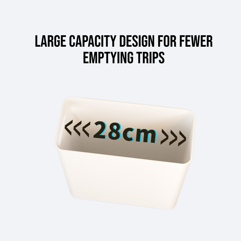 Large capacity crevice plastic trash can