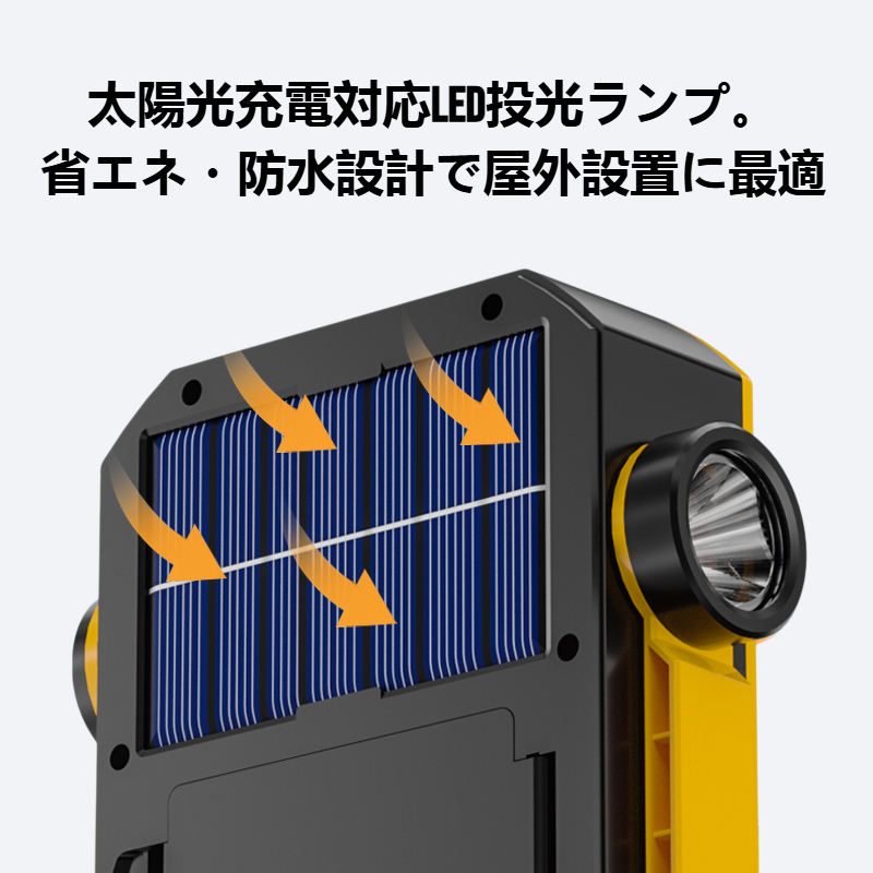 太陽光点灯LED投光ランプ