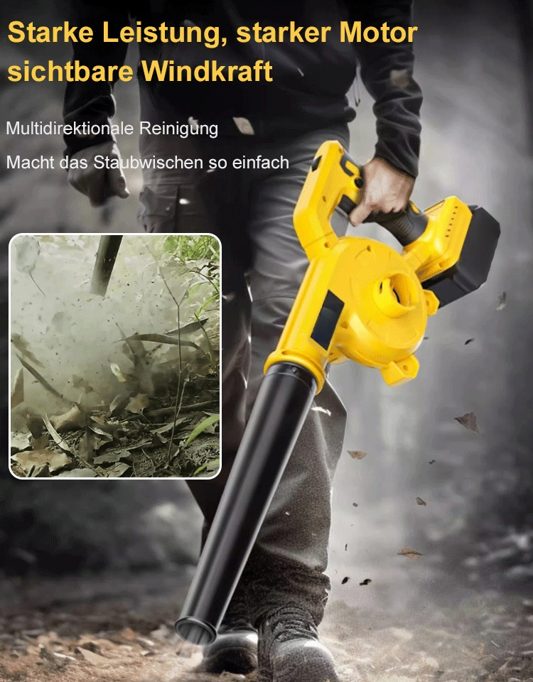 Kabellose Hochleistungs-Schneefräse zum Blasen und Saugen