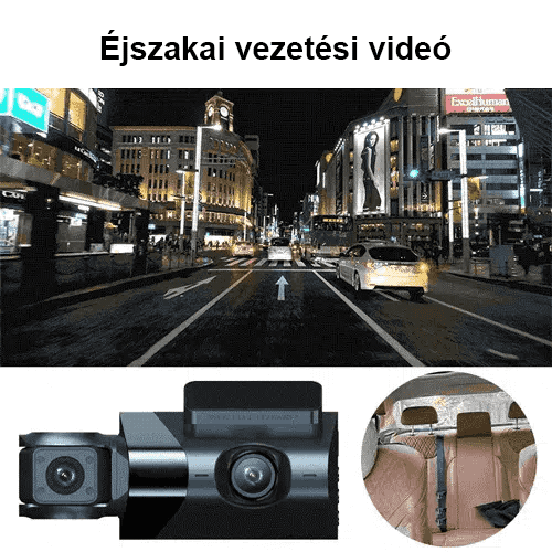 Hármas felvételű, nagy felbontású WiFi vezetési rögzítő