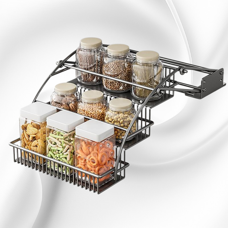 Pull-Out Telescopic Spice Organizer for Top Cabinets