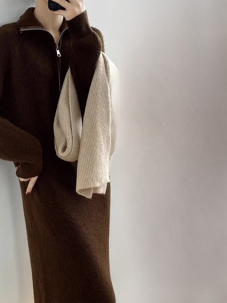 カシミヤニットワンピース