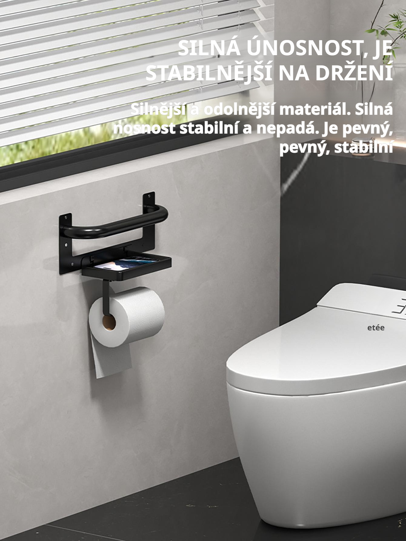 Nástěnný držák na papírové ručníky v koupelně