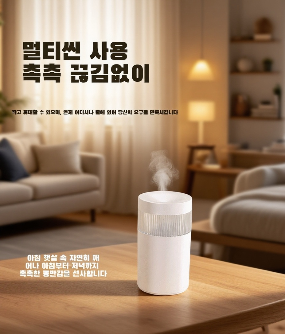 USB 전원 연결된 소형 가습기