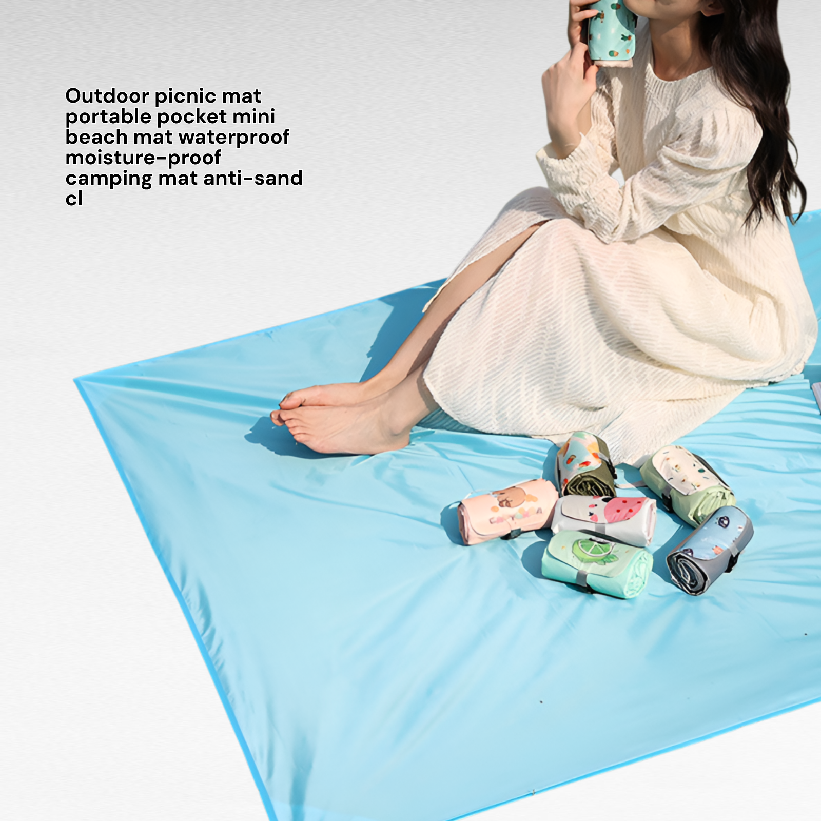 Outdoor picnic mat portable pocket mini beach mat waterproof moisture-proof camping mat anti-sand cl