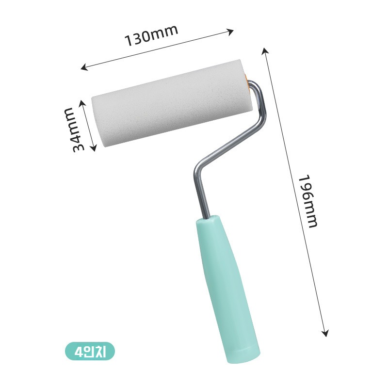 사각 롤러 브러쉬 공구 스펀지 폴리 엄지 롤러 브러쉬