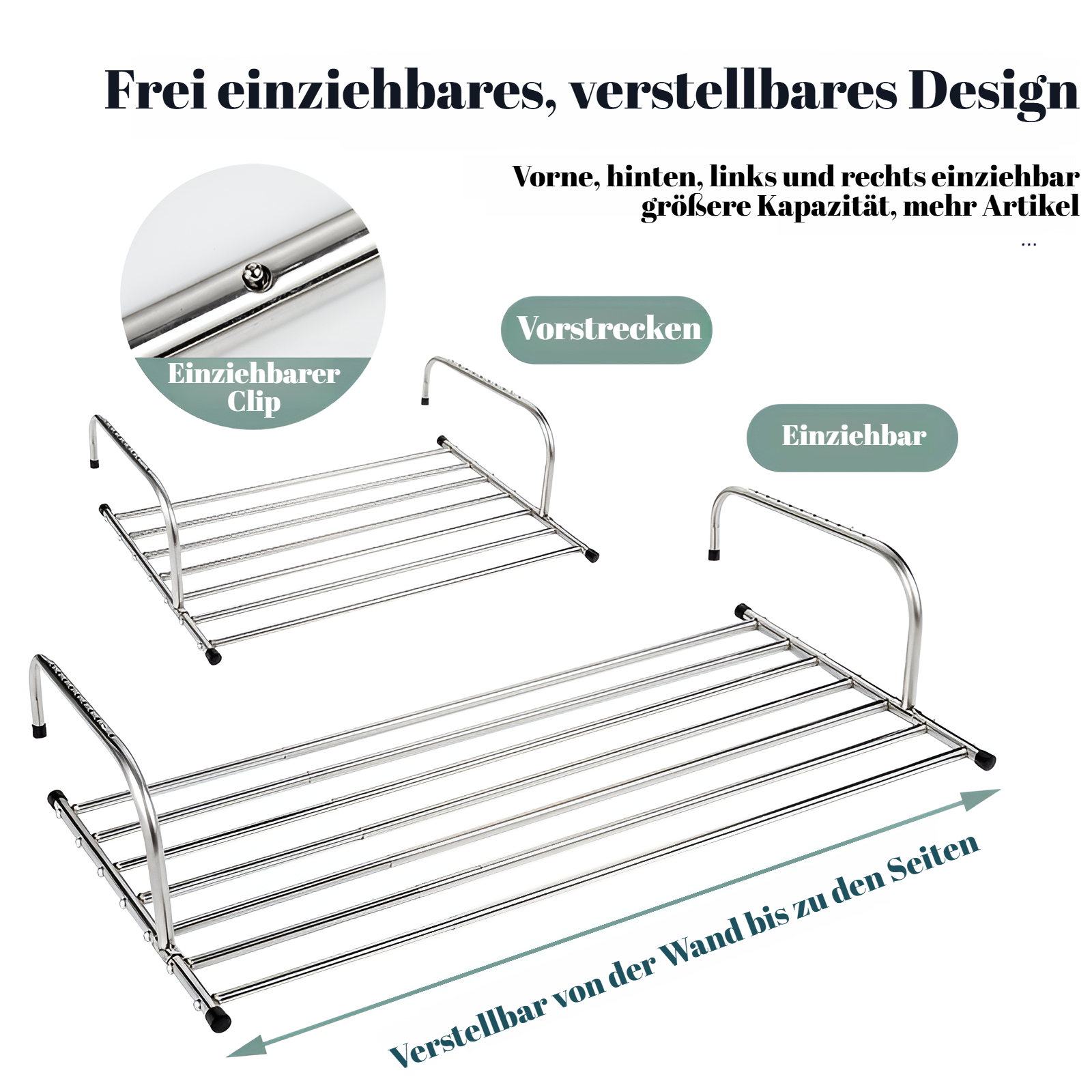 Teleskop-Klapp-Wäschetrockner auf der Fensterbank installiert