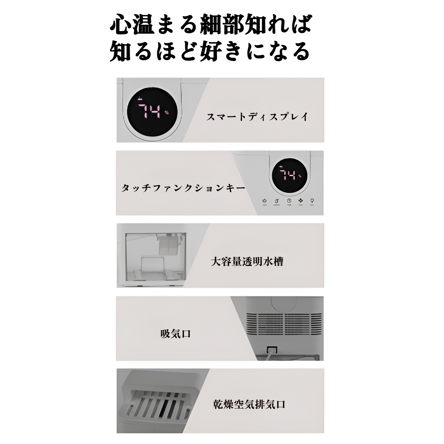 省エネで経済的なコンパクト除湿器のデザイン紹介