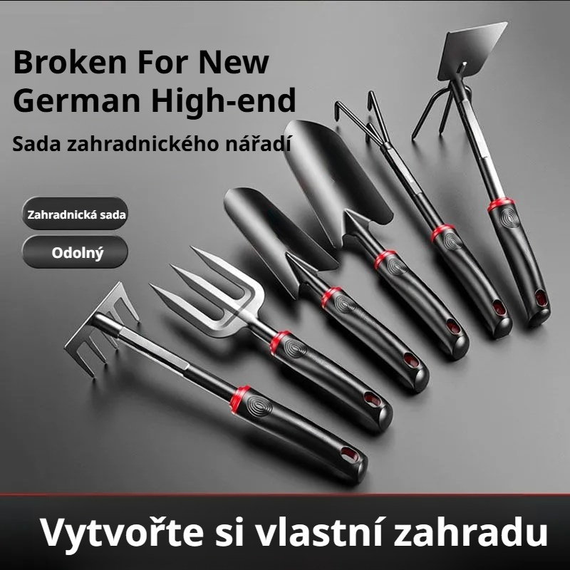 Německá malá lopatka na sázení květin, zahradnický nástroj na kypření půdy