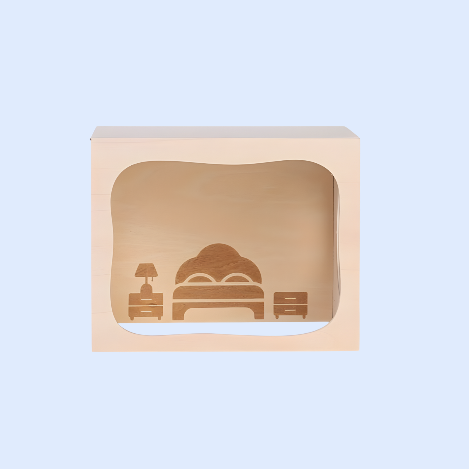 ハムスターの隠れ家、新しいペットの木製品、ゴールデンベア、小さな家のぞき見装飾品、無垢材製品