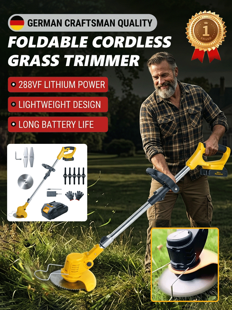 [350,000+ Units Sold Globally] 1800W Lightweight Portable Cordless Lawn Mower