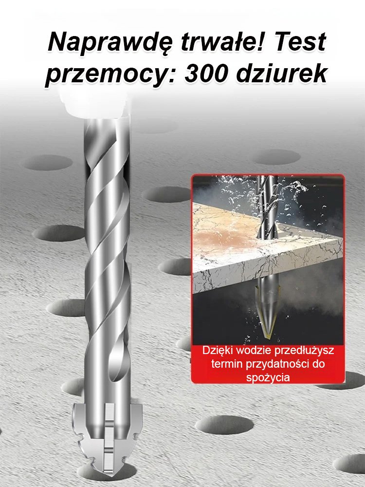 Czterokrawędziowe ząbkowane wiertło ceramiczne